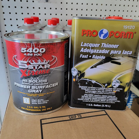 5 Star Xtreme 5400 Lacquer Primer Kit 4.58 - 1Gal Primer and 1 Gal Reducer