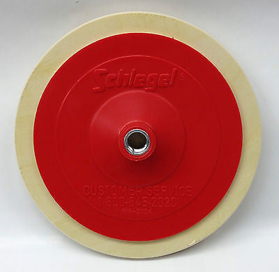 Schlegel Backing Plate Polishing Pad 7.25" Diameter Hook and Loop Attachment