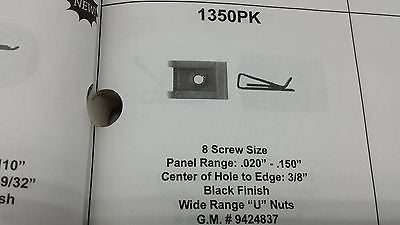 U Nut # 8 Screw size black finish 25 per pack
