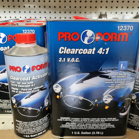 PRO FORM URETHANE CLEARCOAT WITH ACTIVATOR 4:1 Fast ACTIVATOR #12370