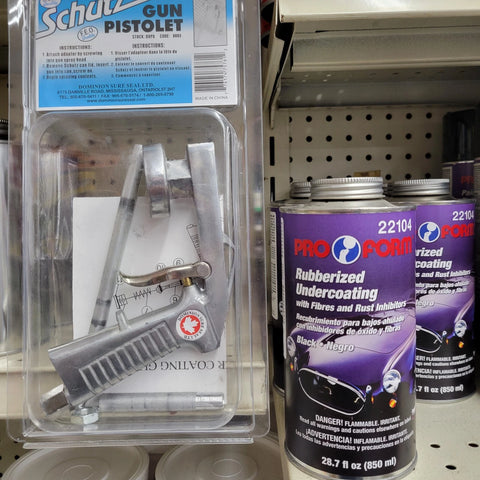 Dominion Sure Seal Schutz Spray Gun with one 28 OZ can Pro Form Undercoating 22104