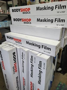 Clear Plastic Sheeting Body Shop Masking Film Transparent Film 16' X 350'