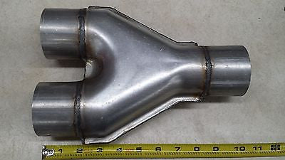Y pipe stamped Aluminized Steel 2 1/2" dual exhaust pipe y pipe
