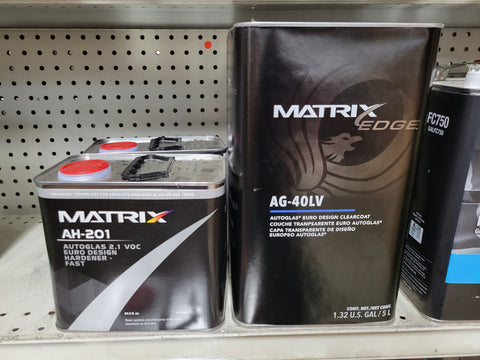MATRIX AG40LV AUTOGLAS CLEARCOAT KIT 5 Liters Clear + 2.5 L hardener Fast
