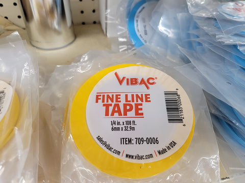 Vibac 40 rolls 1/4"(6mm) x 36 Yds Yellow  PVC Fine Line Masking Tape VIB-704