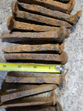 Used and rusty railroad spikes 37/8 long X 3/8  lot of 100