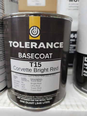 GM code WA9075 Bright  base coat paint that requires a clear coat. #T15