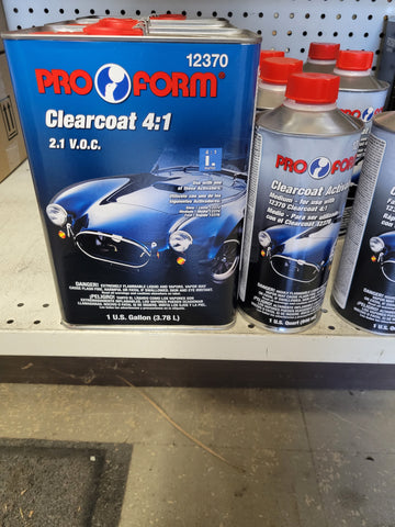 PRO FORM URETHANE CLEARCOAT WITH ACTIVATOR 4:1 Medium ACTIVATOR #12370