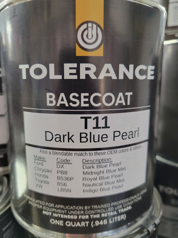 Ford  code DX Dark Blue Pearl  base coat  QT mix 1 to 1 T11