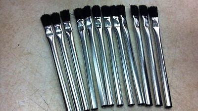 12 pack  # 2  Acid Brushes 6" 1/2 wide Bristles Solder Flux Contact Cement etc.