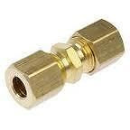 Brass Brake Line Compresion Unions for 1/4" Tubing   4  pack
