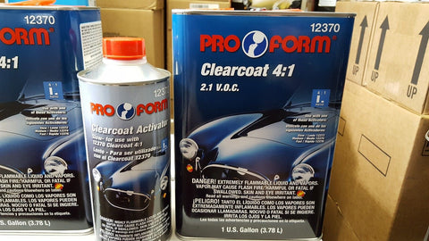 PRO FORM URETHANE CLEARCOAT WITH ACTIVATOR 4:1 Slow ACTIVATOR