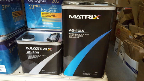 MATRIX AG40LV AUTOGLAS CLEARCOAT KIT 5 Liters Clear + 2.5 L hardener  Slow